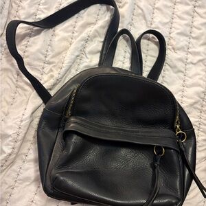 Madewell Black Leather Backpack